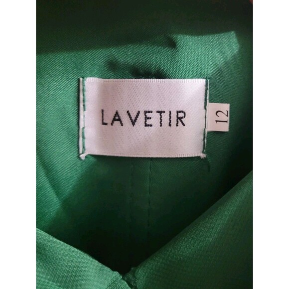 Lavetir Women’s Size 12 Emerald Green Hi Low Dress Holiday Cocktail Lace Up Back - Picture 2 of 9